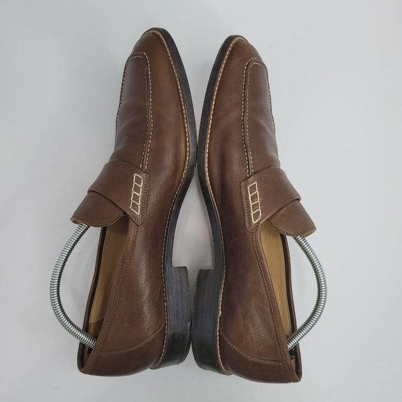 Gravati Hand Made In Italy Men's Dress Shoes Brown Leather 6769 US Size 13M - Picture 6 of 8